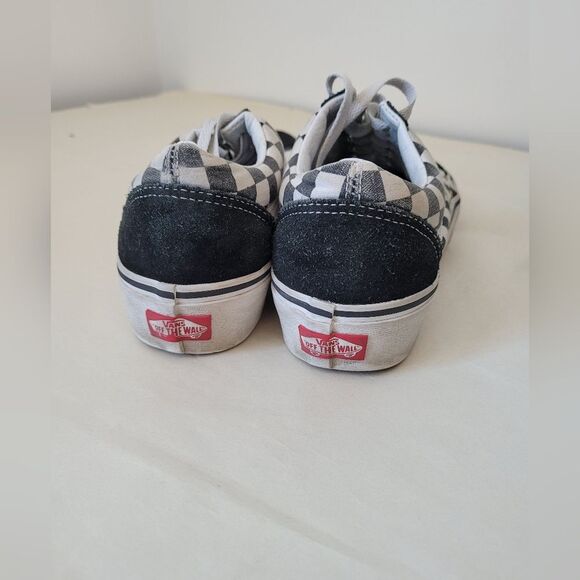 Vans Old Skool Checkerboard Sneakers Low Top Unisex Mens 7 Womens 8.5 Grunge - Picture 5 of 9